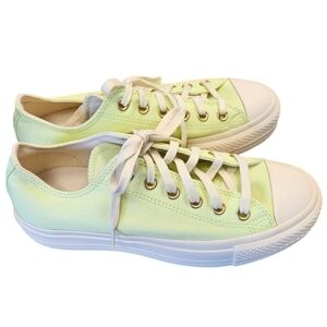 Converse CTAS Lift Ox Citron This Natural Ivory Platform Sneakers Womens NEW